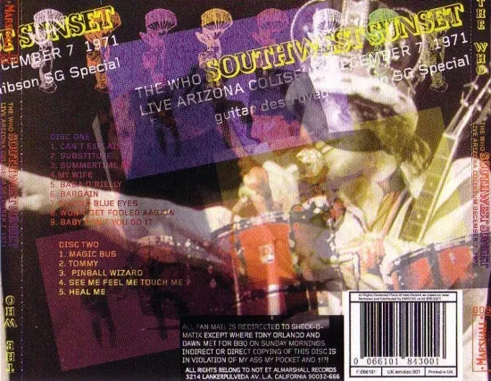 THE WHO / SOUTHWEST SUNSET (2CD)