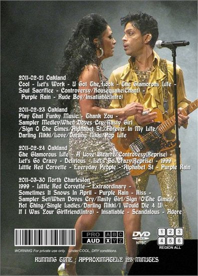 PRINCE / WELCOME 2 AMERICA FEB. TO MAR. 2011-02 to 2011-03 (1DVDR)