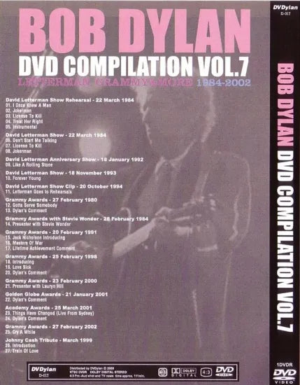 BOB DYLAN / DVD COMPILATION VOL.7 (1DVDR)