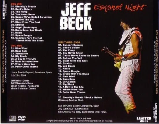 JEFF BECK / ESPANOL NIGHT (2CDR & 1DVDR)