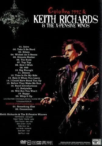 KEITH RICHARDS & The X-PENSIVE WINOS / Cologne 1992 (1DVD)