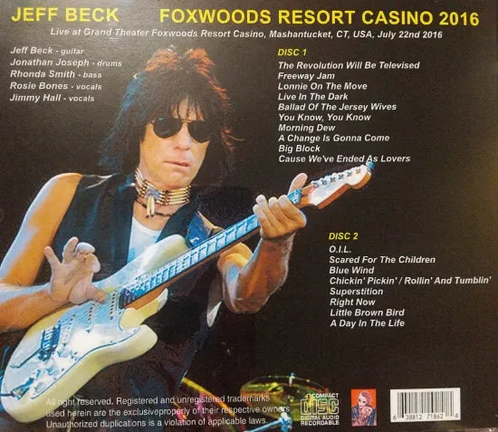 JEFF BECK / Foxwoods Resort Casino 2016 (2CDR)