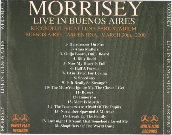 MORRISSEY / LIVE IN BUENOS AIRES (1CDR)