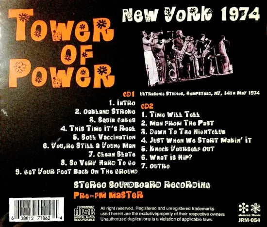 Tower Of Power / New York 1974 SOUNDBOARD (2CDR)
