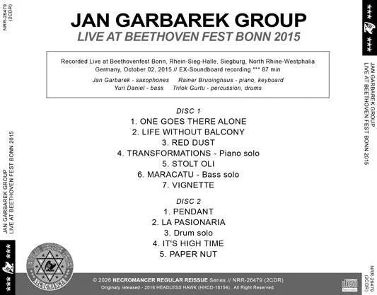 JAN GARBAREK GROUP / LIVE AT BEETHOVEN FEST BONN 2015 (2CDR)