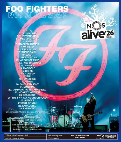 FOO FIGHTERS / NOS ALIVE 2026 FULL HD PRO SHOT (1BDR)