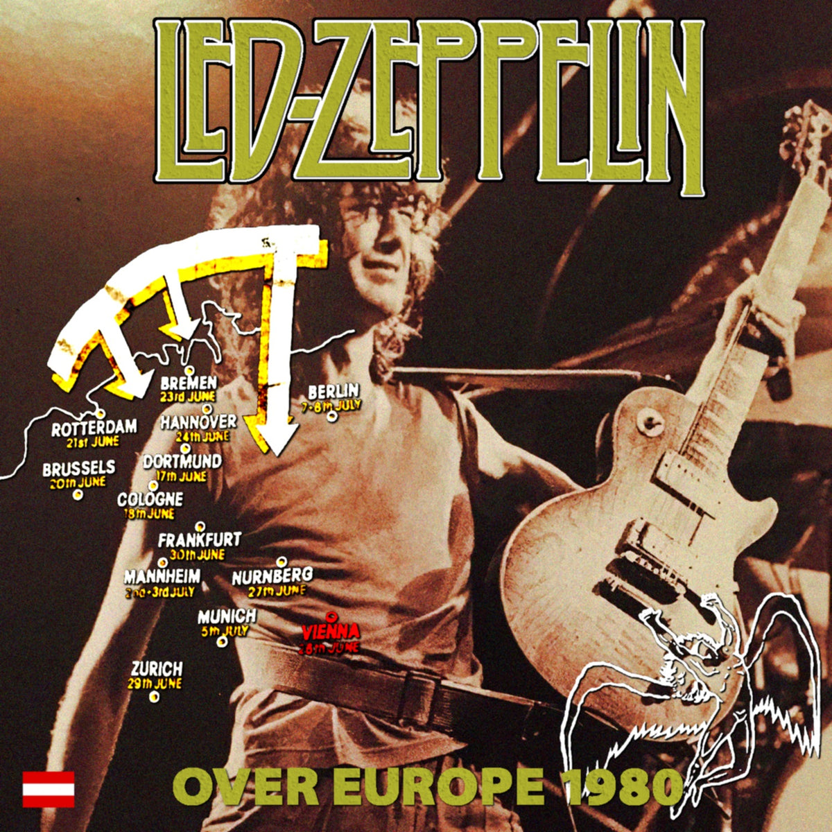 Led Zeppelin / Tour Over Europe 1980 show 7th Wiener Stadthalle (2CDR)