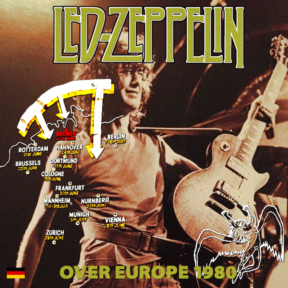Led Zeppelin / Tour Over Europe 1980 show 5th Stadthalle (2CDR)