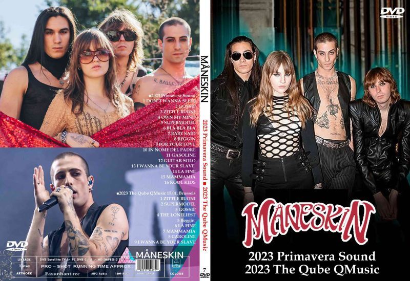 Maneskin / 2023 Primavera Sound 2023 The Qube QMusic PRO SHOT (1DVDR) Unprinted white disc