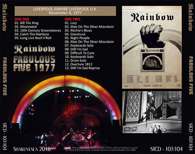 RAINBOW FABULOUS FIVE 1977 �y2CD�z