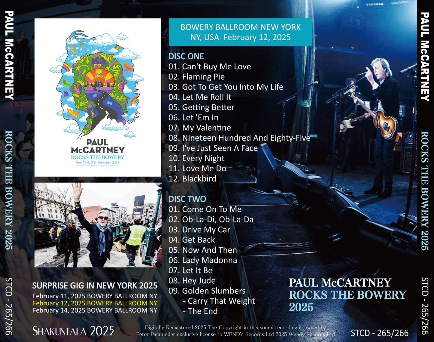 PAUL McCARTNEY / 2025 ROCKS THE BOWERY (2CD)