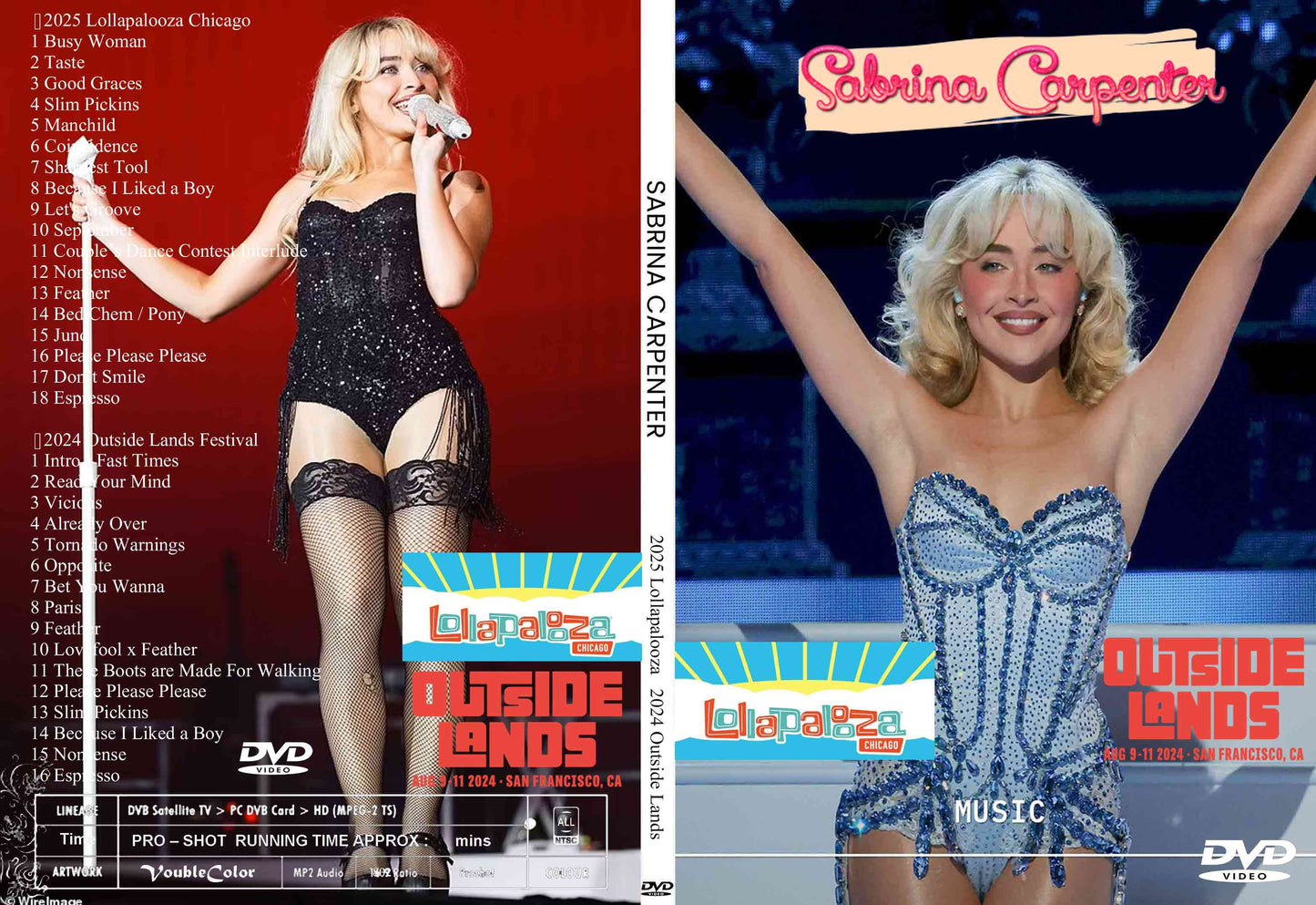 Sabrina Carpenter / 2025 Lollapalooza 2024 Outside Sabrina Carpenter (1DVDR)