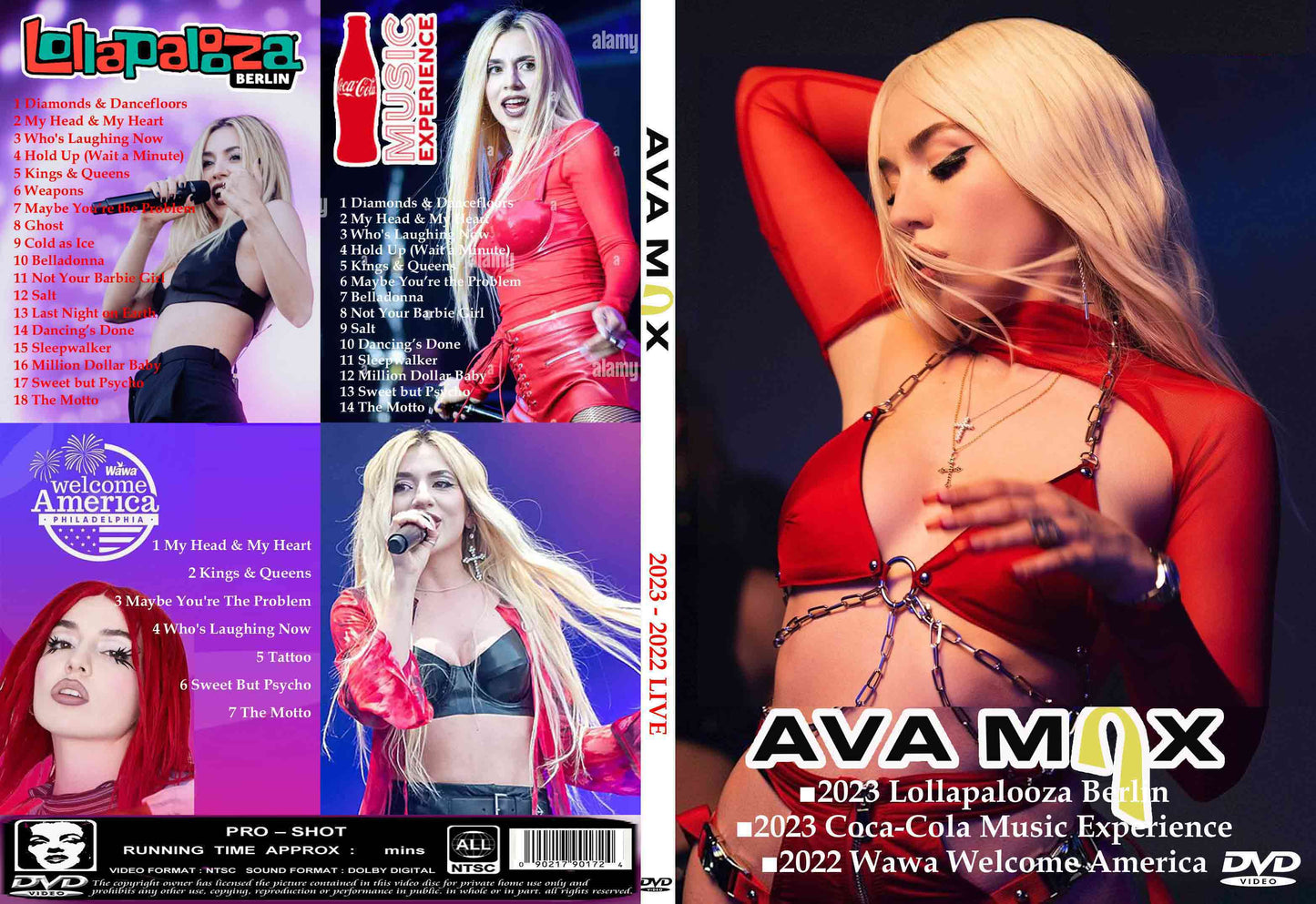 Ava Max / 2023-2022 LIVE PRO SHOT (1DVDR) Unprinted white disc