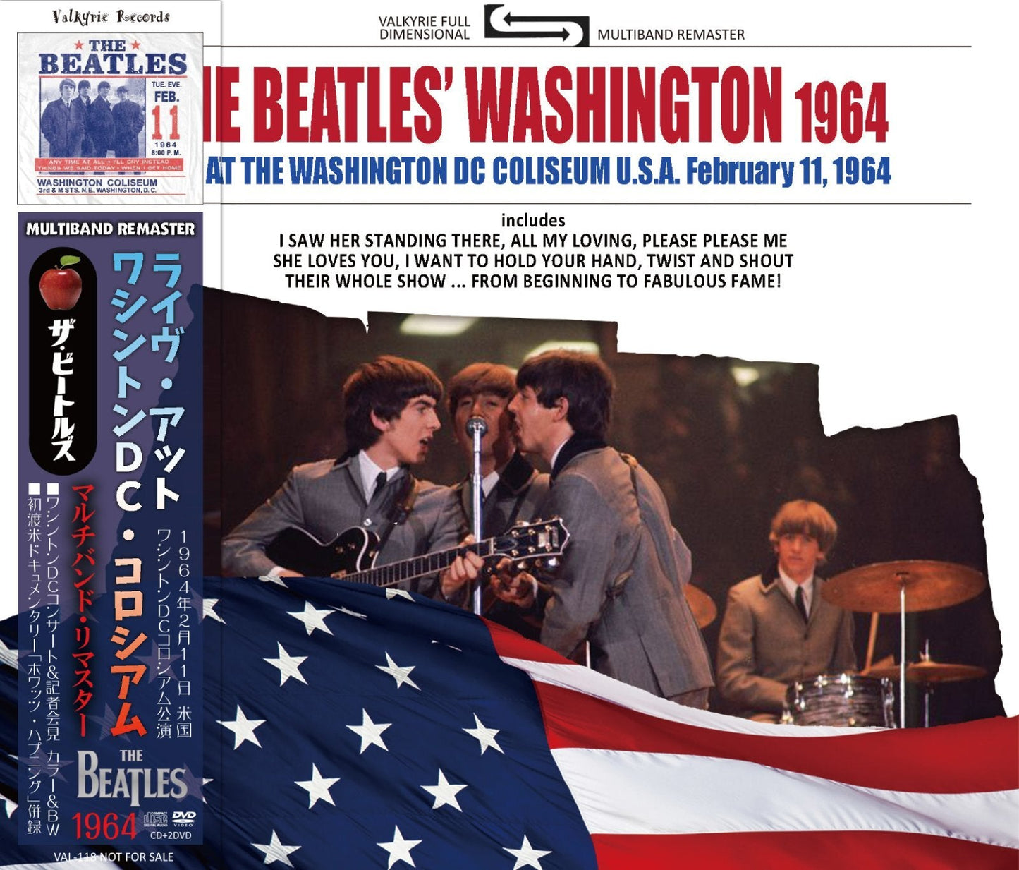 THE BEATLES / 1964 THE BEATLES EWASHINGTON (1CD+2DVD)