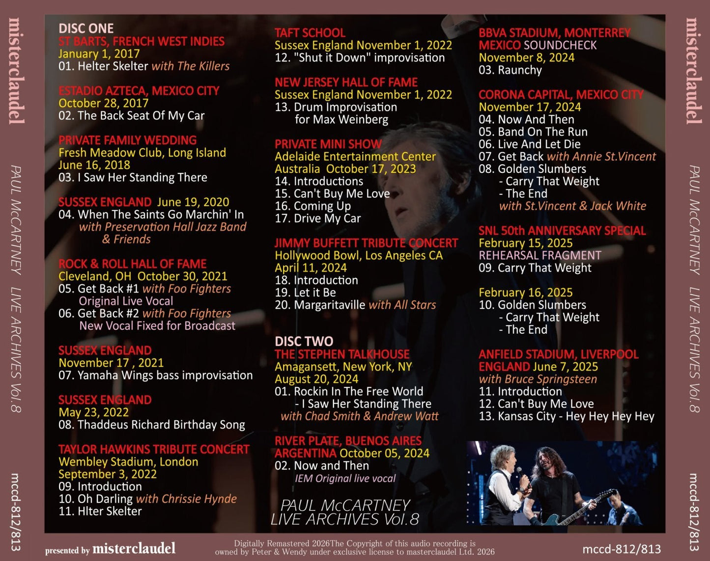 PAUL McCARTNEY / LIVE ARCHIVES Vol.8 (2CD)