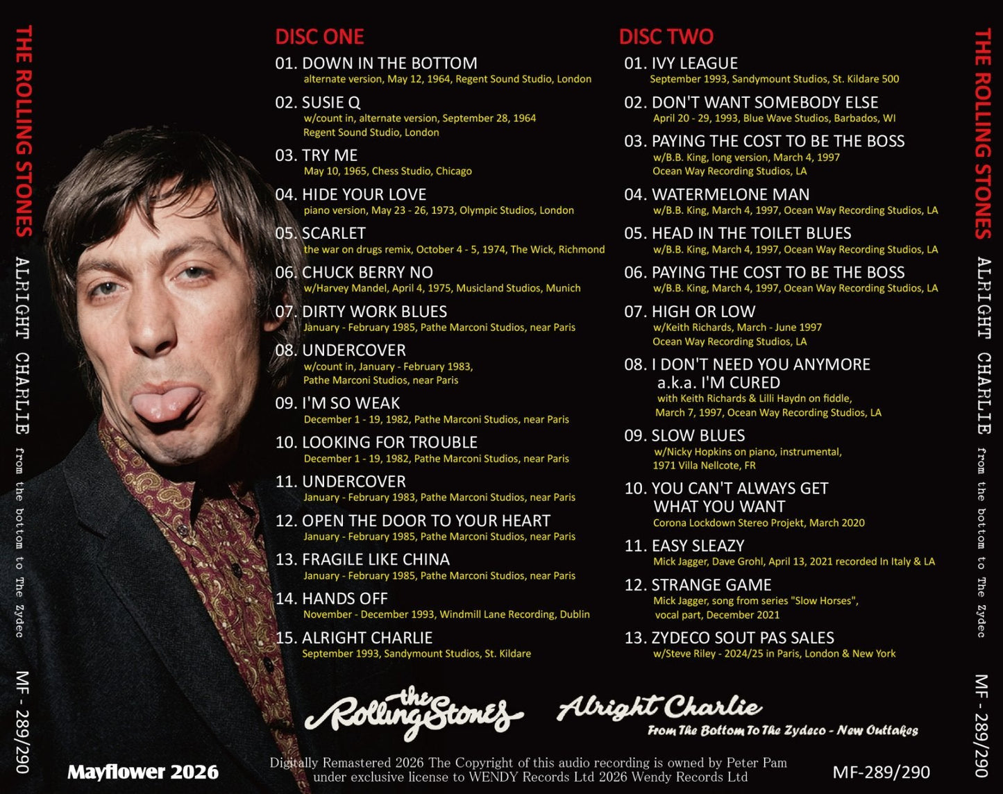 THE ROLLING STONES / ALRIGHT CHARLIE from the bottom to The Zydec new outtakes (2CD)