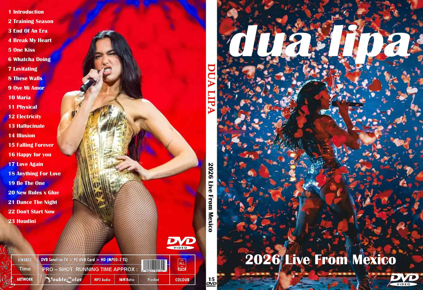 Dua Lipa / 2026 Live From Mexico PRO SHOT (1DVDR) Unprinted white disc