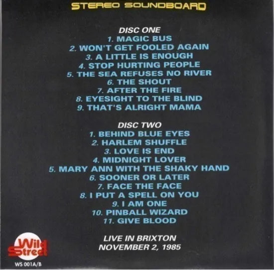 PETE TOWNSEND / BRIXTON 1985 (2CD PAPER)
