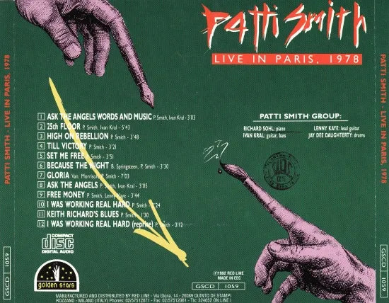 PATTI SMITH / LIVE IN PARIS 1978 reprint edition (1CDR)