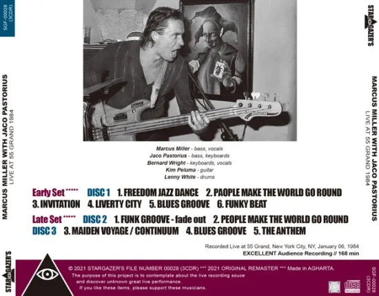MARCUS MILLER WITH JACO PASTORIUS / LIVE AT 55 GRAND 1984 (3CDR)
