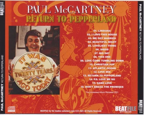 PAUL MCCARTNEY / RETURN TO PEPPERLAND (1CDR)