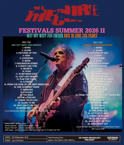 THE CURE / FESTIVALS SUMMER 2026 VOL.2 PRO SHOT (2BDR)