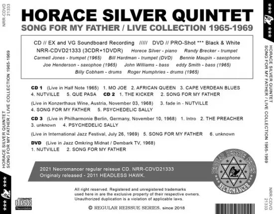 HORACE SILVER QUINTET / SONG FOR MY FATHER LIVE COLLECTION 1965-1969 (3CDR+1DVDR)