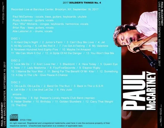 PAUL McCARTNEY / ONE ON ONE AT BARCLAYS CENTER SEPTEMBER 19 (3CDR)