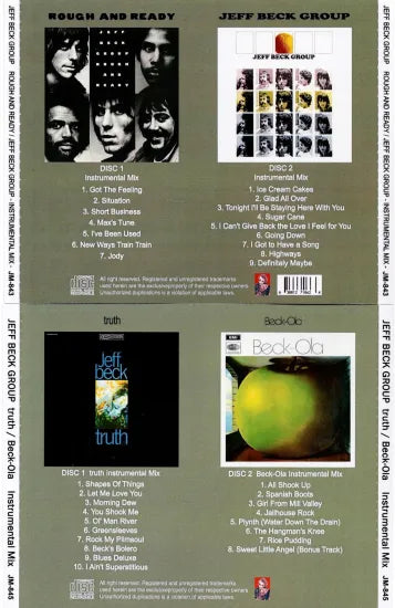JEFF BECK GROUP / ROUGH AND READY / JEFF BECK GROUP / Truth / Beck-Ola INSTRUMENTAL MIX (4CDR)