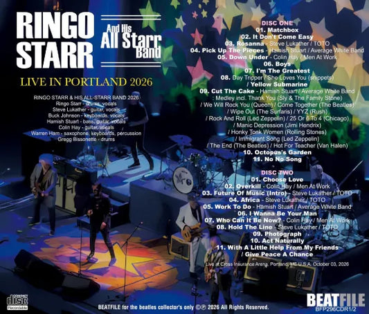 RINGO STARR & HIS ALL STARR BAND / LIVE IN PORTLAND 2026 (2CDR)