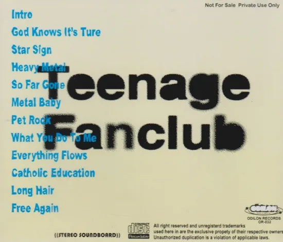 TEENAGE FANCLUB / There's A Place I'd Like To Be (1CDR)