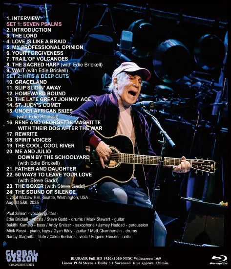 PAUL SIMON / THE QUIET CELEBRATION CONCERT 2025 FULL HD PRO SHOT (1BDR)