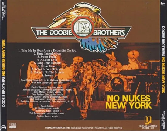 DOOBIE BROTHERS / NO NUKES IN NEW YORK SOUNDBOARD (1CDR)