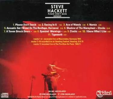 STEVE HACKETT / PLEASE DON'T BACK GENESIS'79 (1CD)