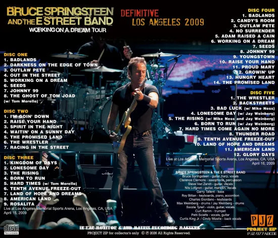 BRUCE SPRINGSTEEN AND THE E STREET BAND / DEFINITIVE LOS ANGELES 2009 (5CDR)