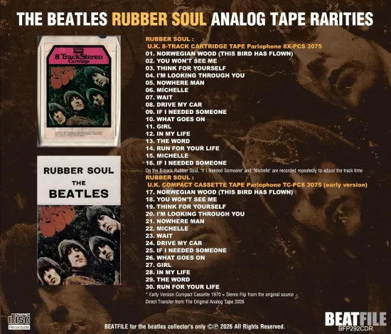 THE BEATLES / RUBBER SOUL ANALOG TAPE RARITIES (1CDR)
