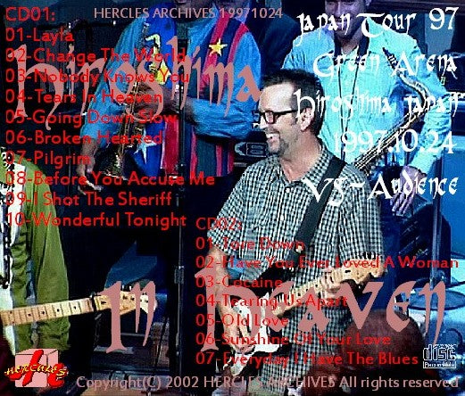 Eric Clapton / Japan Tour 97 Green Arena, Hiroshima, Japan (2CDR)