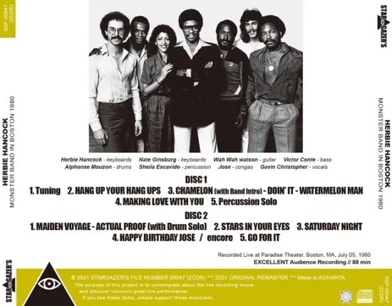 HERBIE HANCOCK / MONSTER BAND IN BOSTON 1980 (2CDR)
