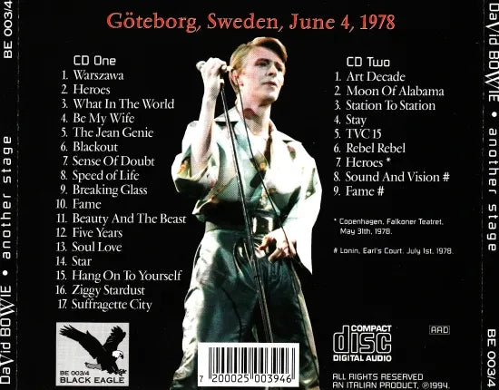 DAVID BOWIE / ANOTHER STAGE (2CDR)
