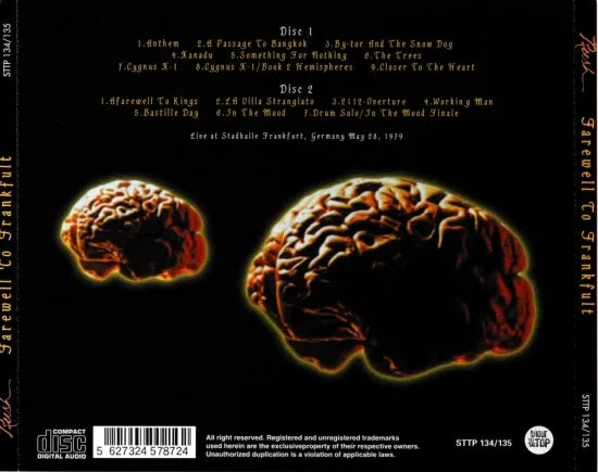 RUSH / FARAWELL TO FRANKFULT (2CD)