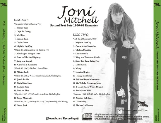 JONI MITCHELL / SECOND FRET SET REMASTER (2CDR)