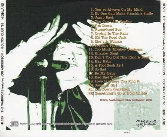 WARRIORS feat. JON ANDERSON / BOLTON CLUB '65 (1CD)