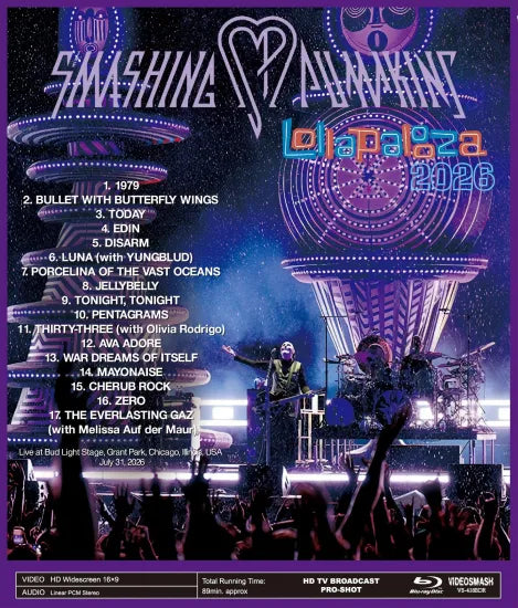 SMASHING PUMPKINS / LOLLAPALOOZA 2026 HD PRO SHOT (1BDR)
