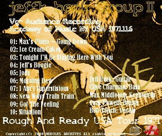Jeff Beck w/ Cozy Powell / Academy of Music NY US. (1CDR)