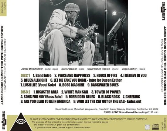 JAMES BLOOD ULMER TRIO WITH QUEEN ESTHER / HOW MANY PEOPLE WANT ENCORE? SOUNDBOARD (2CDR)