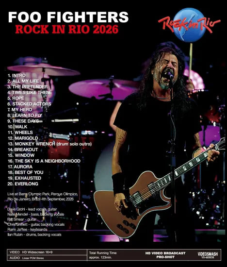 FOO FIGHTERS / ROCK IN RIO 2026 HD PRO-SHOT (1BDR)