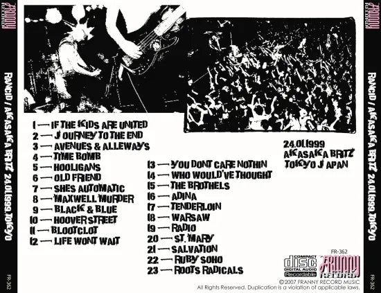 RANCID / AKASAKA BRITZ 1999 (1CDR)