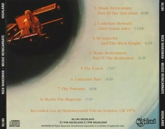 RICK WAKEMAN / MUSIC REINCARNATE (1CD)