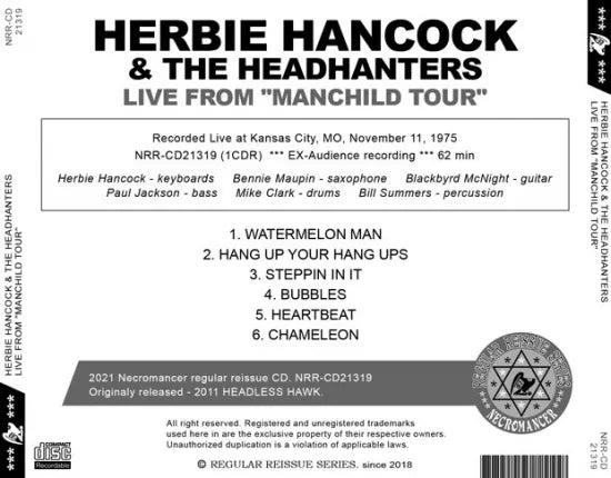 HERBIE HANCOCK & THE HEADHANTERS / LIVE FROM "MANCHILD TOUR" (1CDR)