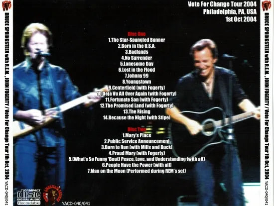 BRUCE SPRINGSTEEN / VOTE FOR CHANGE TOUR 1TH OCT,2004 (2CDR)
